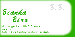 bianka biro business card